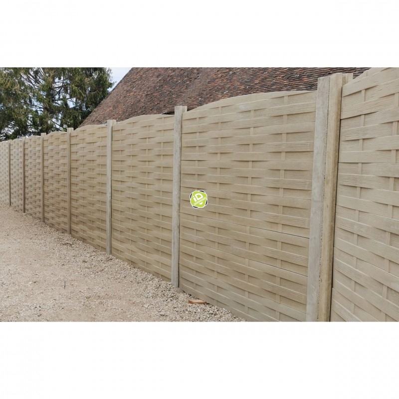 Poteau béton INTERMÉDIAIRE pour Simple face - Clôture béton imitation BOIS SIMPLE FACE - 6