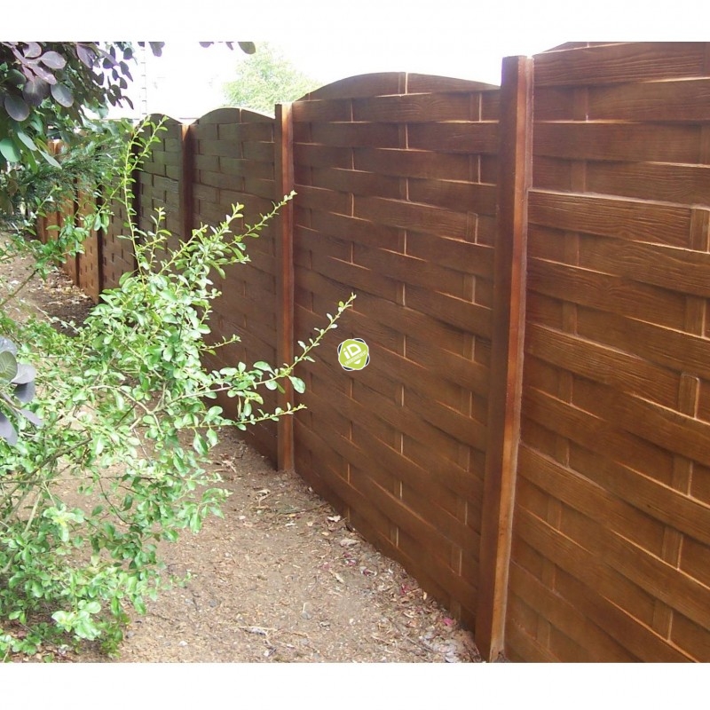 Poteau béton DÉPART pour Simple face - Clôture béton imitation BOIS SIMPLE FACE - 7