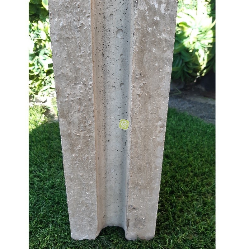 Poteau béton INTERMÉDIAIRE pour Simple face - Clôture béton imitation PIERRE SIMPLE FACE - 3