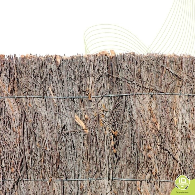 Clôture en brande de bruyère 4,5 cm d'épaisseur densité de 8 kg/m² - Fil de tension | ID Environnement