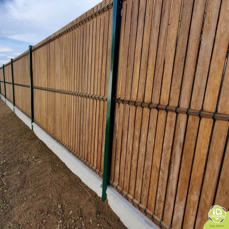 ID-Environnement - Kit d'occultation (brise-vue) en Bois FRAKÉ THT - Grillage rigide