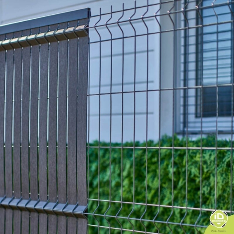 ID-Environnement - Kit d'occultation (brise-vue) en Composite / Alu - Grillage rigide
