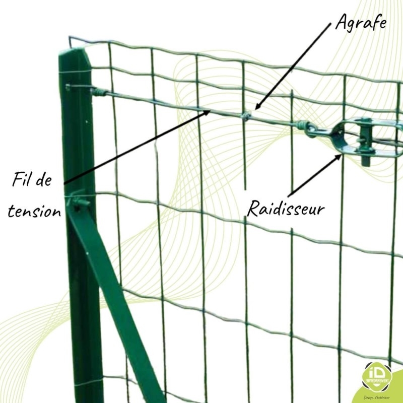 ID-Environnement - Agrafes OMEGA 20 - Pose grillage souple