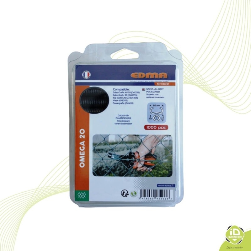 ID-Environnement - Agrafes OMEGA 20 - Grise