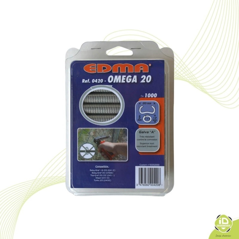 ID-Environnement - Agrafes OMEGA 20 - Galva