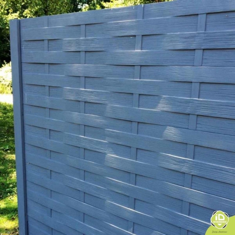 Poteau béton ANGLE pour Simple face - Clôture béton-ambiance1