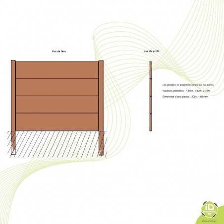 Cloture-béton-imitation-Bois-shema Cloture-béton-imitation-Bois-shema