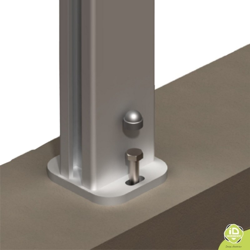 poteau-alu-cloture-ajouree-platine-vis