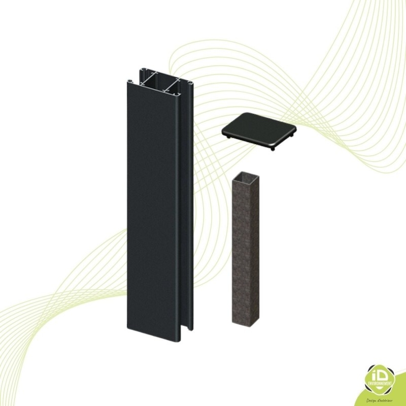 poteau-alu-cloture-ajouree-insert-capuchon