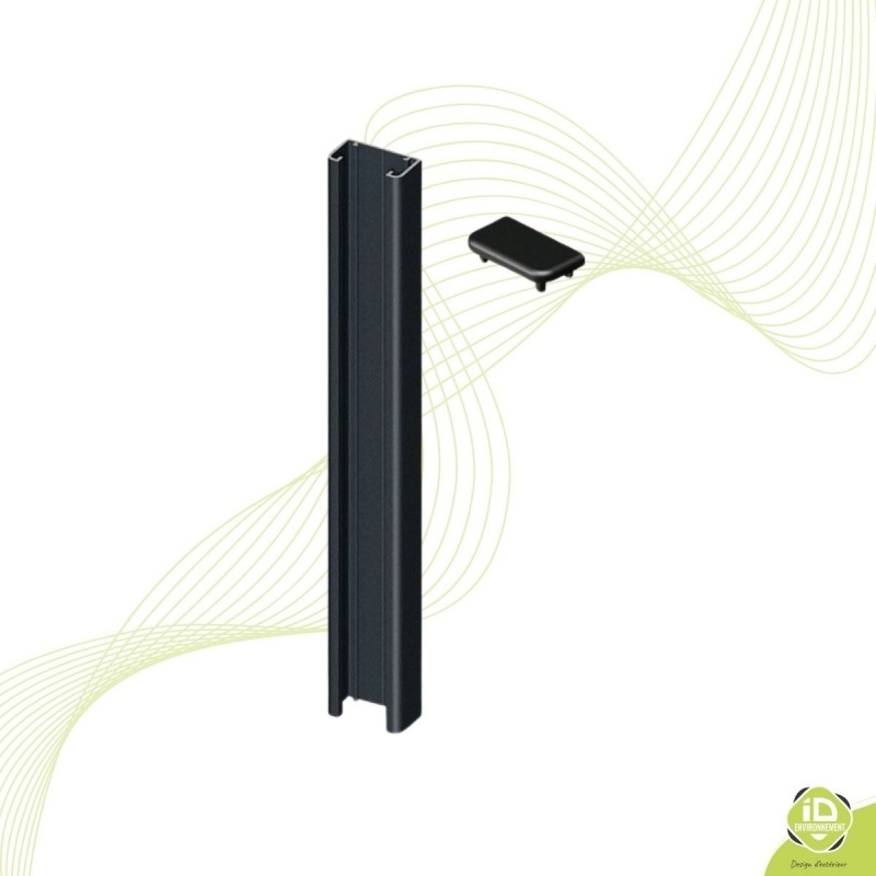 demi-poteau-alu-cloture-brise-vue-capuchon