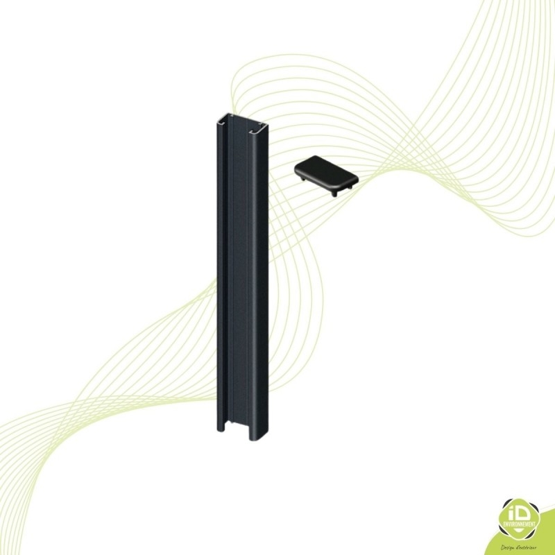 demi-poteau-alu-cloture-pleine-capuchon