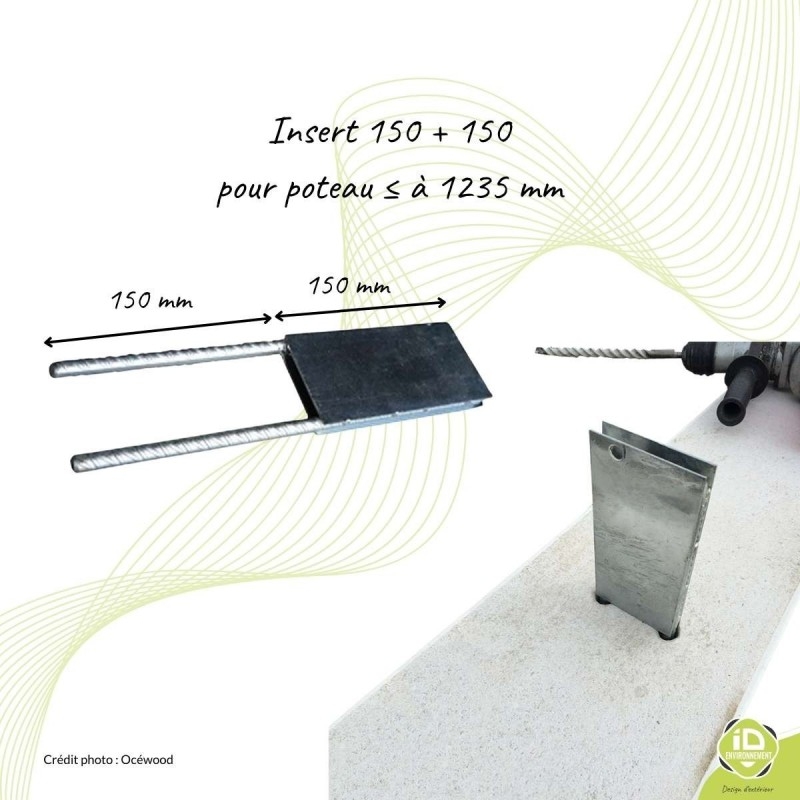 poteau-alu-pack-complet-insert-sceller-insert150