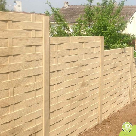 Cloture-béton-imitation-Bois-ambiance Cloture-béton-imitation-Bois-ambiance