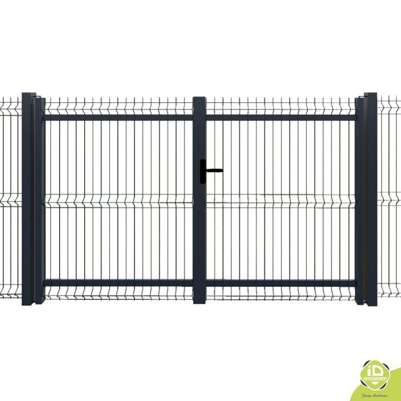 portail-grillage-treillis-mailles-200x55-gris